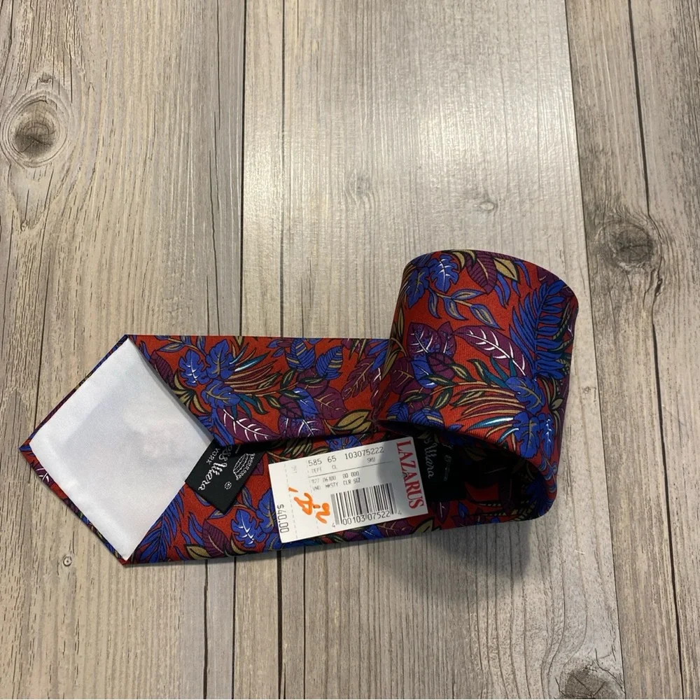Countess Mara New York Men’s Lazarus Luxury Designer Tie Foliage NWT